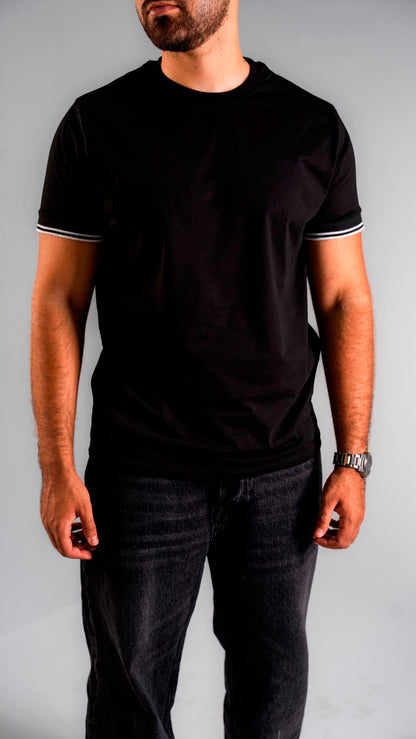 Contrast Tee — Black / White