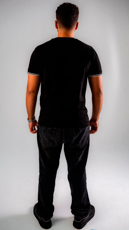 Contrast Tee — Black / White