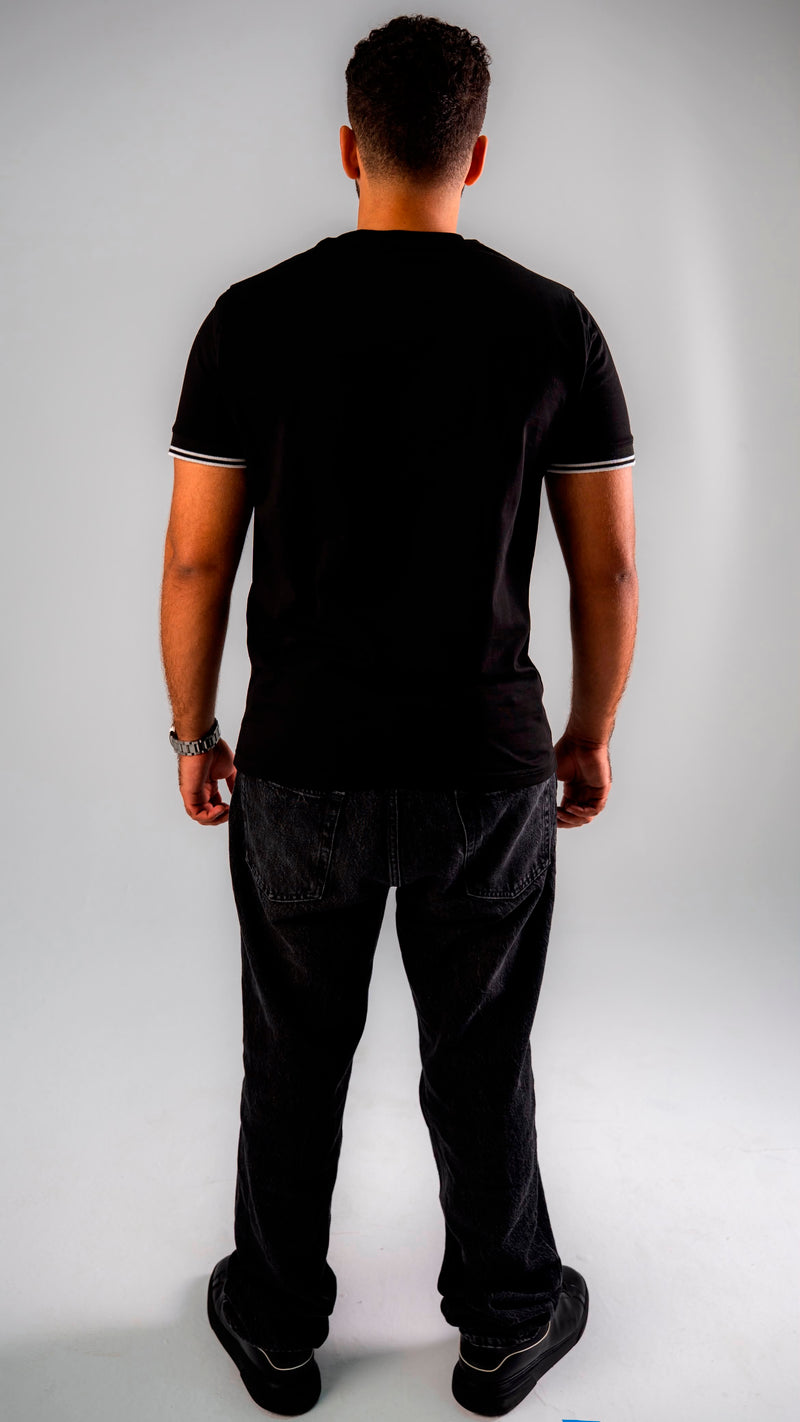 Contrast Tee — Black / White