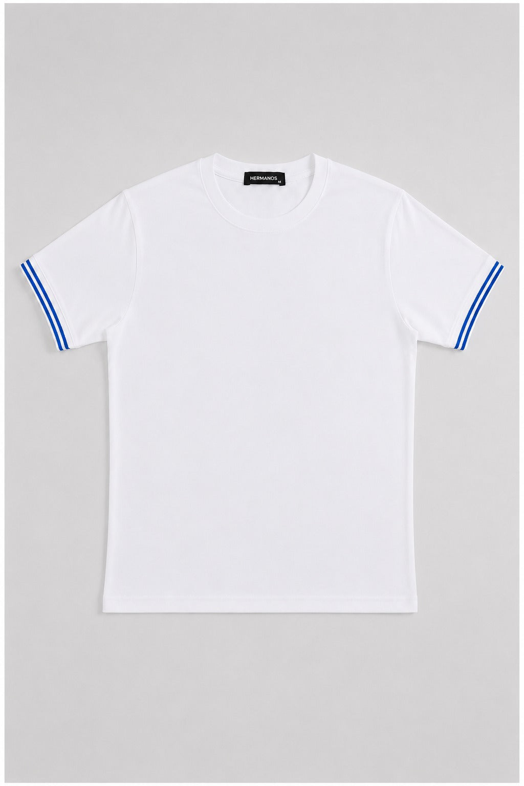 Contrast Tee — White / Blue