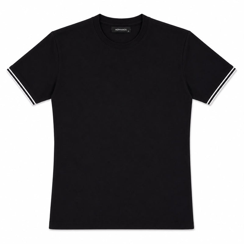 Contrast Tee — Black / White